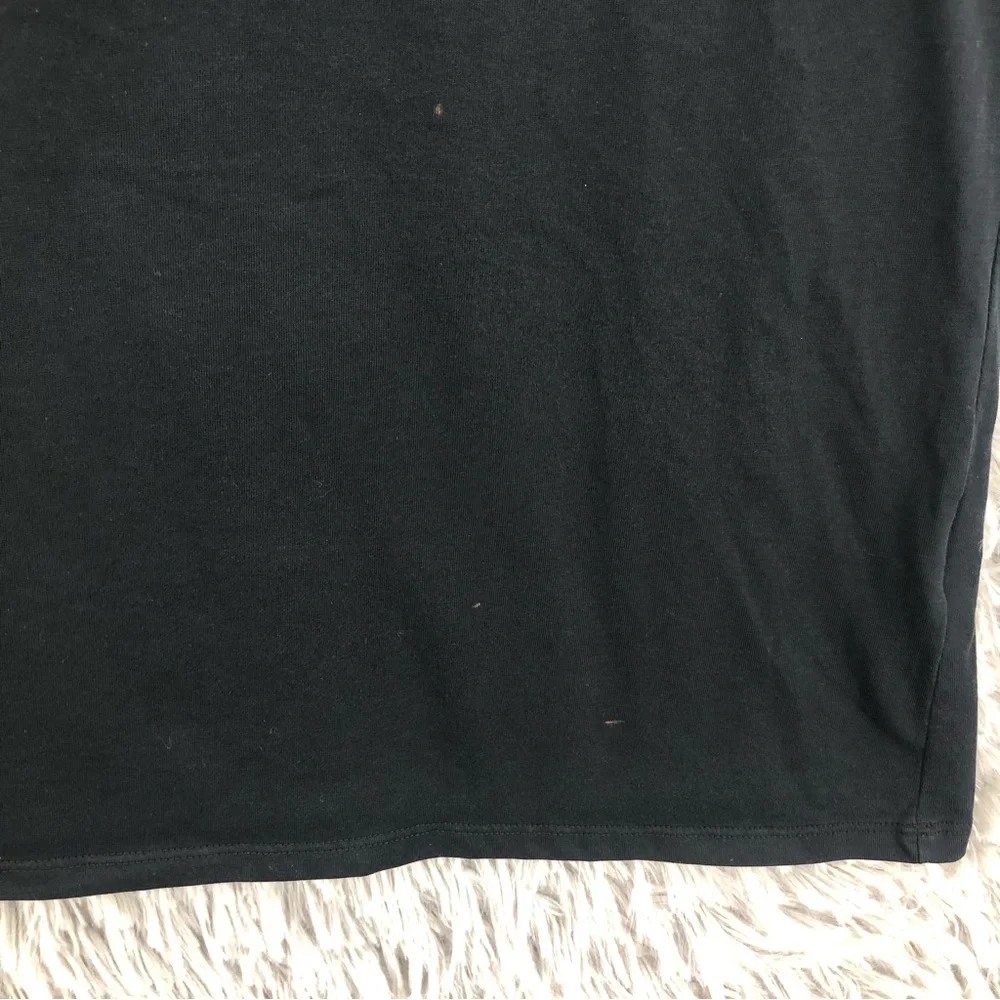 Nike Tshirt Womens Large Swoosh Checkmark Black Athletic Workout Dri Fit Shirt